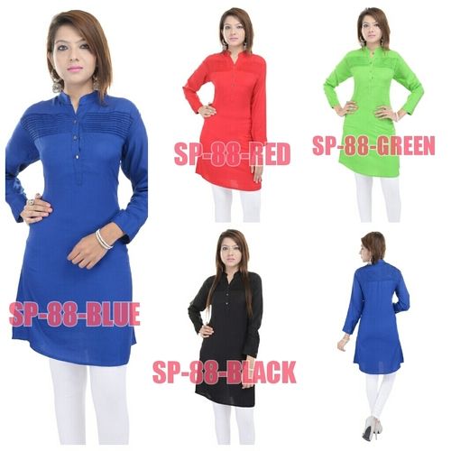 Rayon Shirt Style Kurti