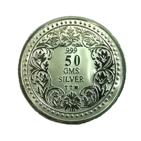 50 Gm Silver Coin Round