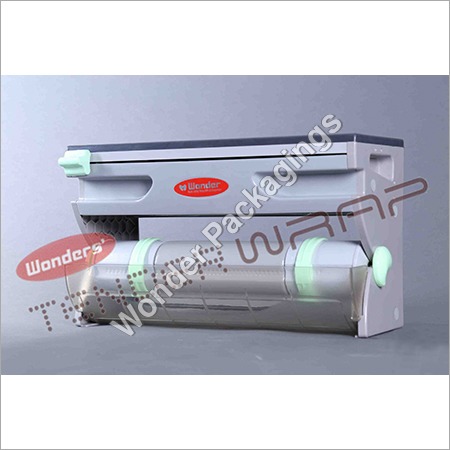 Wrap & Cutting Cling Film Dispensers - Plastic, Wide Working Table, Grey & Green Colors | Soft Hardness, 5-10mm Thickness, Translucent Finish