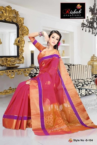 Fancy Border Saree - Art Silk, Printed Pattern, Pink Color | Elegant Design for Traditional Occasions and Festive Celebrations
