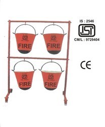 Fire Bucket - Galvanised Mild Steel Sheet, 10 Litres Capacity, Height 346MM, Orange Color, 1MM Thickness, Leakage Tested, 7KG Weight