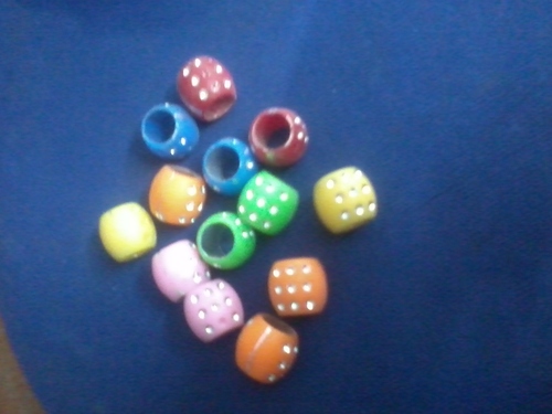 Beads - Plastic, Multi Color, Painted Pattern | Ring Buckle Type for Garments and Ladies PU Footwear