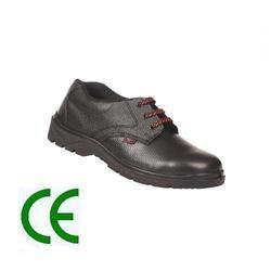 Concorde Ex. Safety Shoes - Buff Grain Leather, Alloy Steel Toe, Black | CE Approved, Padded Synthetic Lining, Sizes 5 to 12