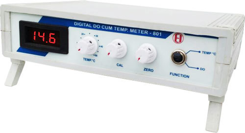 Dissolved Oxygen Meter - Plastic, 275x135x75 mm | Highly Stable 3 1/2 Digit LCD Display, Accurate DO & Temperature Measurements, Ideal for Agriculture and Water Quality Control