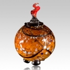 टुट्टो वर्डीग्रिस आर्ट ग्लास श्मशान कलश