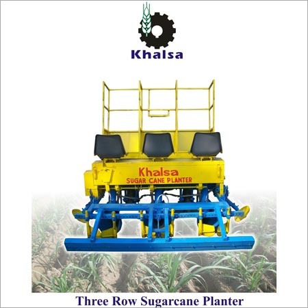 तीन पंक्ति गन्ना लगाए जाने वाला यंत्र