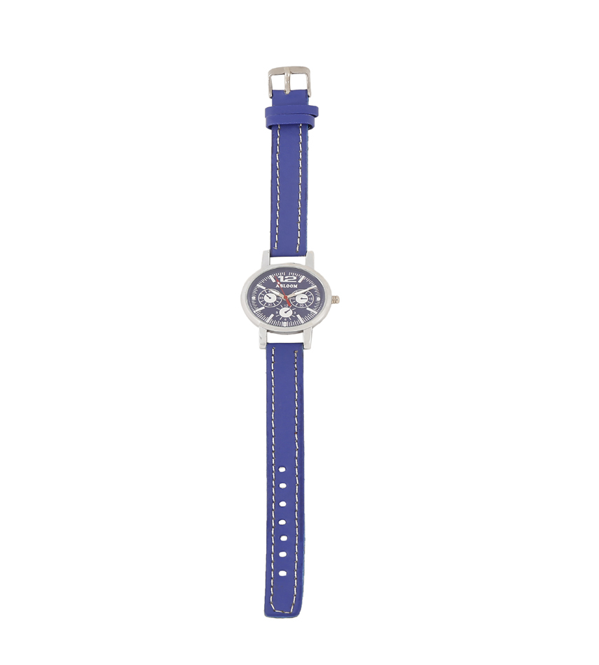 Men Wrist Watch - Synthetic Material, Free Size, Black Band Color, Round Shape | Classy Strap, Non-toxic, Comfortable, Low Maintenance