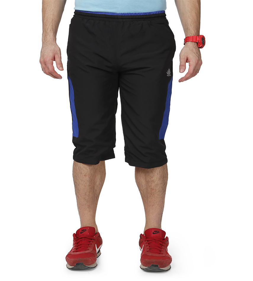 Men's Capri (Black & Green) - Polyester Material, Size: L, M, Xl, Xxl | Tear-resistant, Elegant Design, Skin-friendly, Gorgeous Pattern