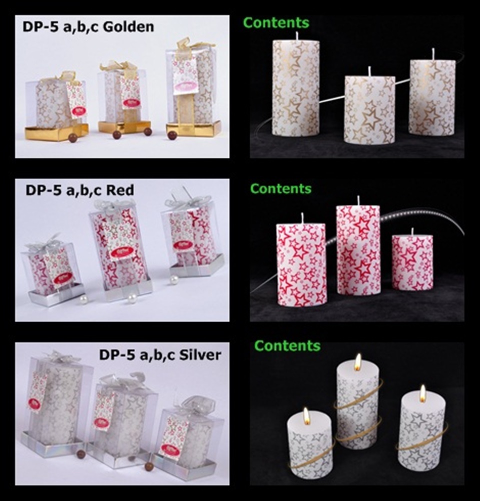 Designer Pillar Candles - Wax Material, Variable Size, Purple Color | Elegant Design, Long Lasting, Premium Scent, Safe Burning, Various Sizes