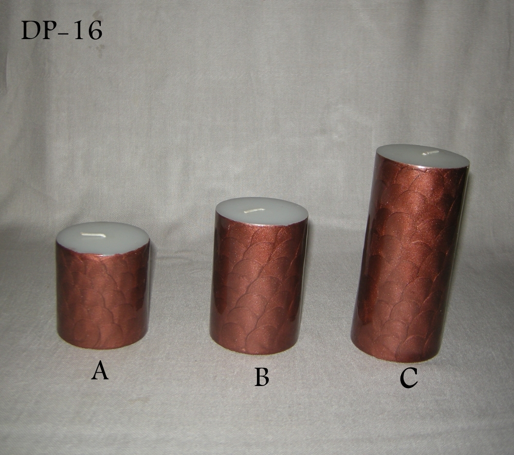 Designer Pillar Candles - Wax Material, Variable Size, Purple Color | Elegant Design, Long Lasting, Premium Scent, Safe Burning, Various Sizes