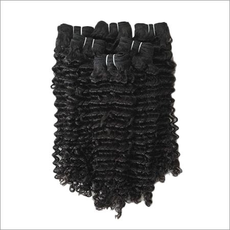 Virgin Indian Deep Curly Hair - 100kg, Black Color, Length 254 - 812.8 | Remy Human Hair, Luxurious Curly Texture