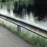 Metal Beam Crash Barrier - Color: Silver