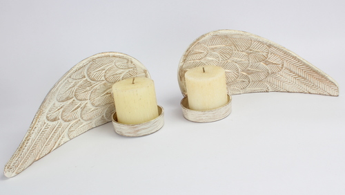 एंजल विंग्स मोमबत्ती स्टैंड