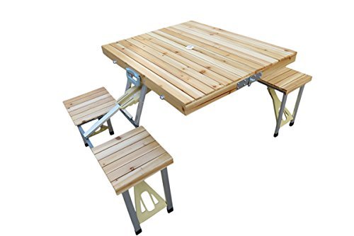 Cafeteria Wooden Table With 8' Umbrella