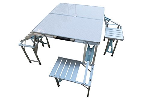 4 Side Chair Aluminum Table With Umbrella