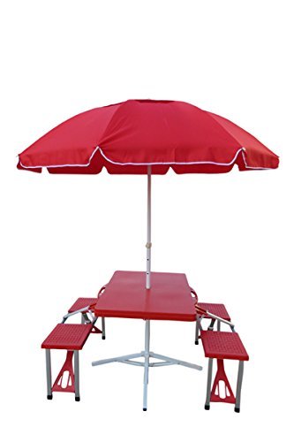Pvc Picnic Table With Umbrella