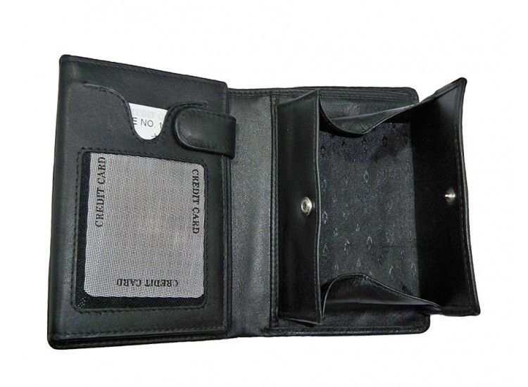 Gent Wallet - Genuine Leather, 110x90mm, Black | Rfid Blocking, 6-8 Card Slots, Compact Design, Cash Compartment