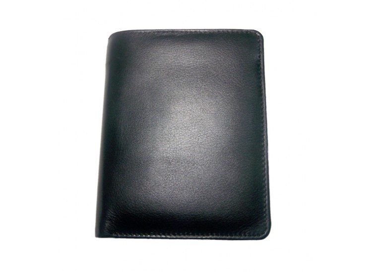 Gent Wallet - Genuine Leather, 110x90mm, Black | Rfid Blocking, 6-8 Card Slots, Compact Design, Cash Compartment