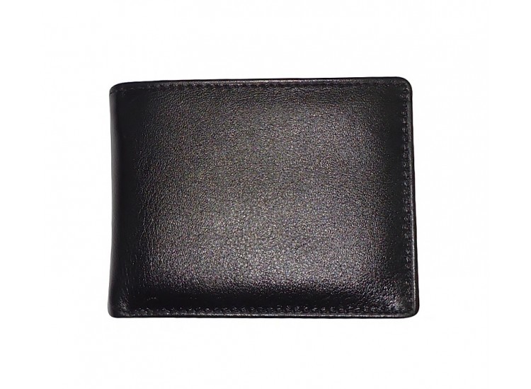 Gent Wallet - Genuine Leather, 4x3x1 Inches, Black | Rfid Blocking, 6-8 Card Slots, Cash Compartment, Compact Design