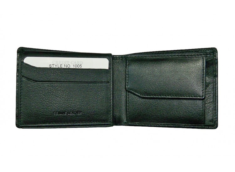 Gent Wallet - Genuine Leather, 4x3x1 Inches, Black | Rfid Blocking, 6-8 Card Slots, Cash Compartment, Compact Design