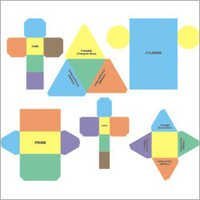 गणित के लिए ठोस आकृतियों का पेपर नेट