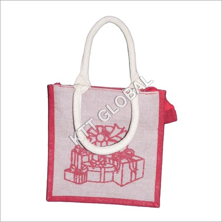 छोटे जूट उपहार बैग