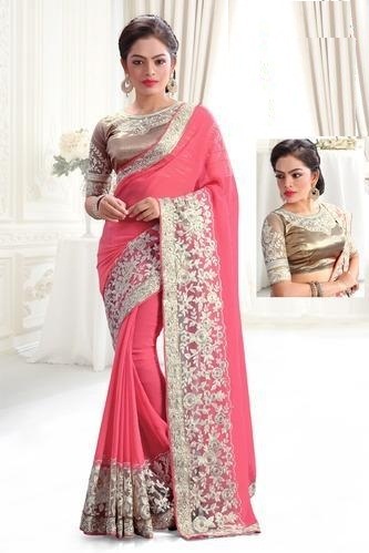 Net Border Saree