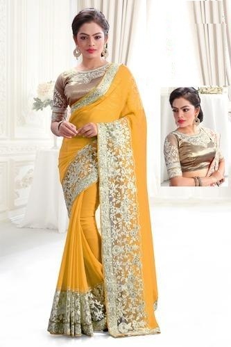 Net Border Saree