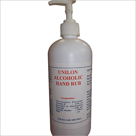 Unilon Alcoholic Hand Rub - 500ml White Bottle, Isopropyl Alcohol, Pump Dispenser, Hand Sanitation for Healthcare, Offices, and Homes