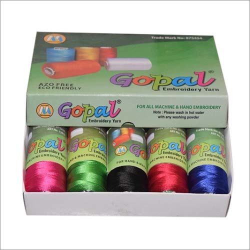 Cotton Mercerized Embroidery Thread - 100% Cotton, Multi Color | High Tenacity, Soft Texture, Light Weight, Washable, Abrasion Resistant