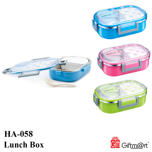 दो कप और एक ढक्कन के साथ ब्लू थर्मस 600Ml