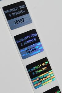 Holographic Warranty Labels With Custom Logo