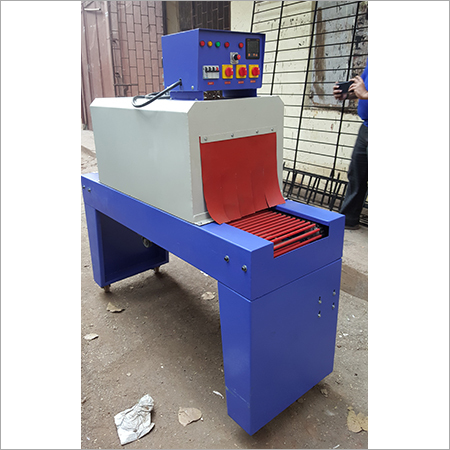 Semi Automatic Shrink Tunnel Machine - Stainless Steel, 1800 x 500 x 1500 mm, Blue | 6 kW Power, Semi-Automatic, 200-500 Capacity, 1 Year Warranty, Frequency Speed Control