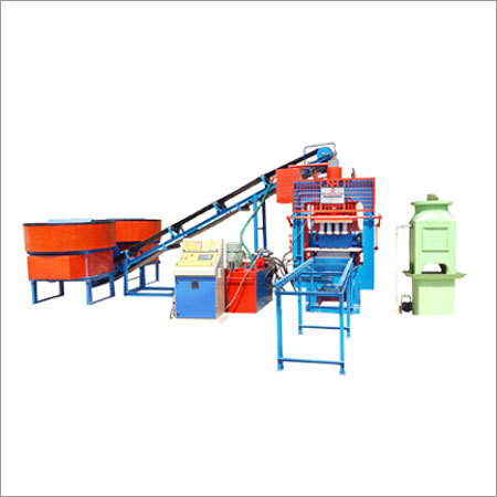 Fully Automatic Fly Ash Brick Making Machine - Color: Red And Blue