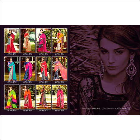 डिजाइनर रेशमी साड़ी