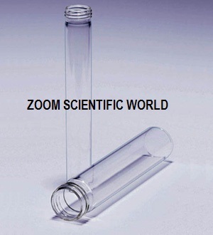 Colourimetric Tubes - Glass, 280 mm Length, 28 mm O.D., Transparent, Flat Bottom with B-24 Standard Socket , Chemical Laboratory Use