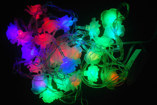 RGB Rose String LED Lights for Festival Decorations Lightings