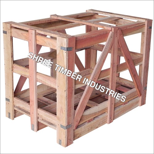 Industrial Wooden Crates - Pine Wood, 24x18x12 Inches | Natural Finish, 100 lbs Weight Capacity, Stainless Steel Hardware, Knock-down Assembly