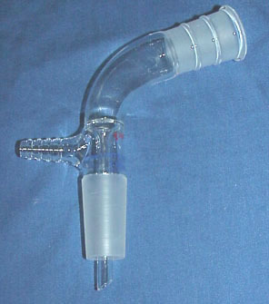 Borosilicate Glass 3.3 Receiver Adapter Bend With Vacuum Connection & Screw Thread