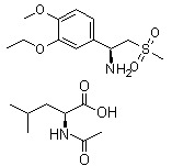 (S)-1-(3-Ethoxy-4-methoxyphenyl)-2-(methylsulfonyl)ethylamine N-acetyl-L-leucine Salt - CAS No. 608141-43-1, 98% Purity, Solid Powder, Research Grade