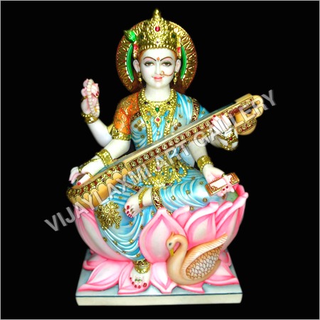 मार्बल सरस्वती मूर्ति