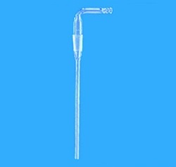 Adapter Cone With Stem to Rubber Tubing Right Angle Connection