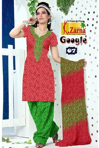 रेड एंड ग्रीन कॉटन प्रिंट