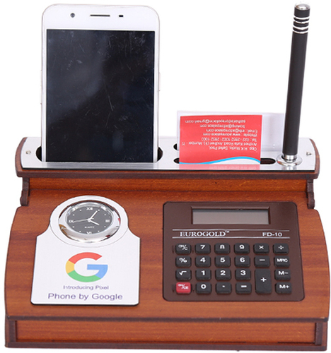 Wooden Desktop - Standard Size Wooden Gift Item | Customizable Designs Available For Bulk Orders, Logo Personalization Options