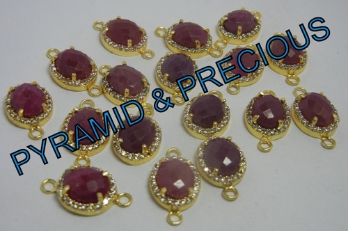 Cz के साथ डाईड रूबी कनेक्टर