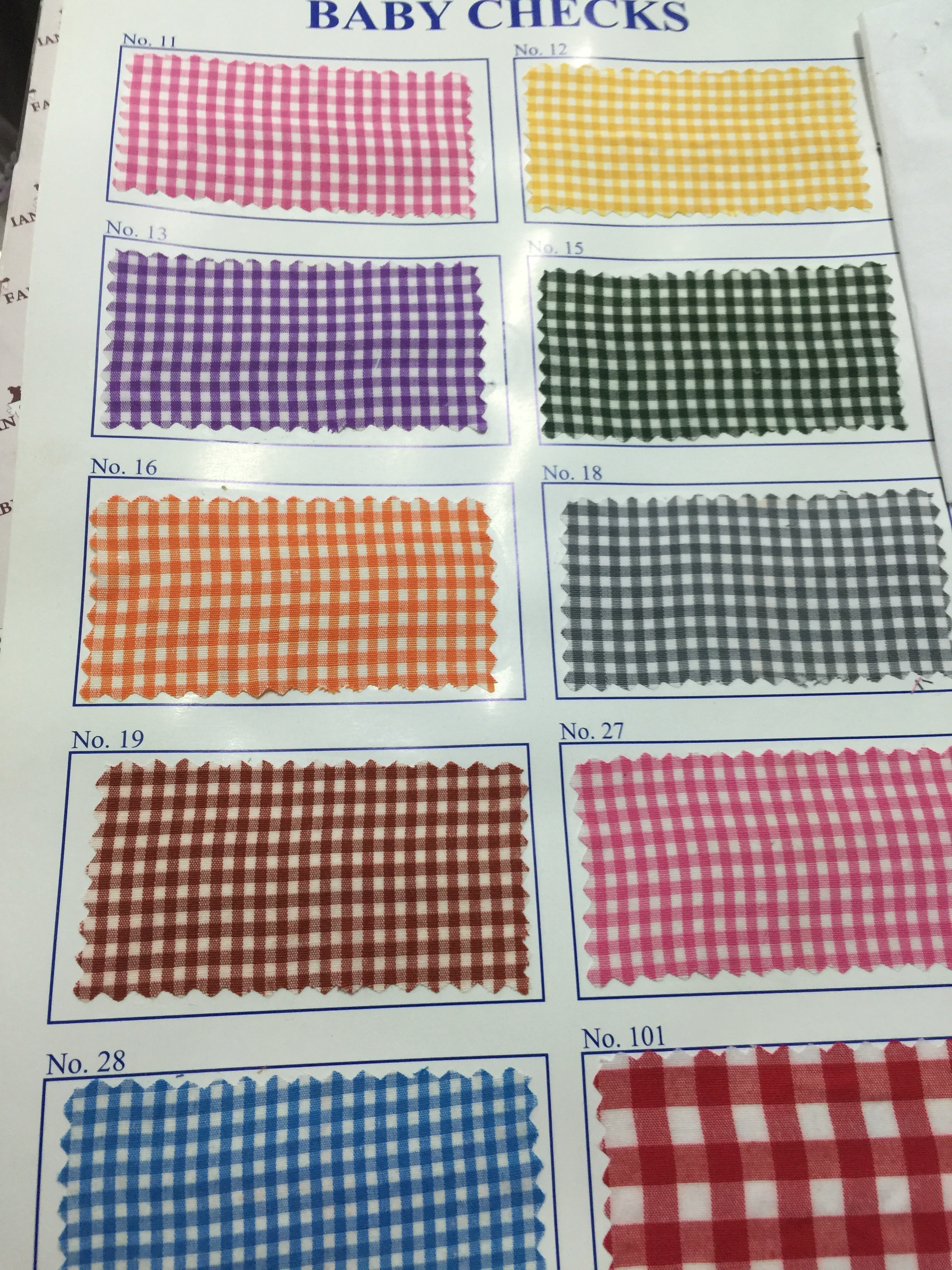 School Uniform Baby Checks Shirting Fabrics