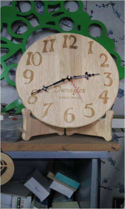 Wooden Wall Clock - Teak Wood, 350x350x25mm, Natural Brown | Stylish Design, Durable Material, Accurate Timekeeping, Eco-friendly, Rustic Charm