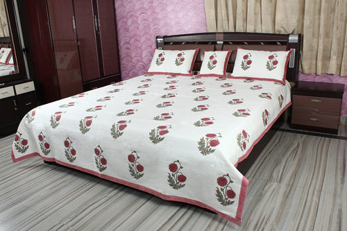  सजावटी ब्लॉक प्रिंट बेडशीट