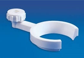 Separating Funnel Holder - Plastic, 75 mm Diameter, White | Secure Grip, Easy Adjustment, Stable Support