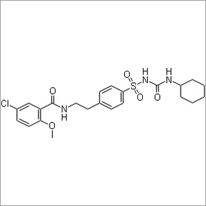 Glibenclamide - Pharmaceutical Grade, White Crystalline Powder, 100-200 Microns Particle Size | 99% Purity, Odorless, Used for Type 2 Diabetes Management